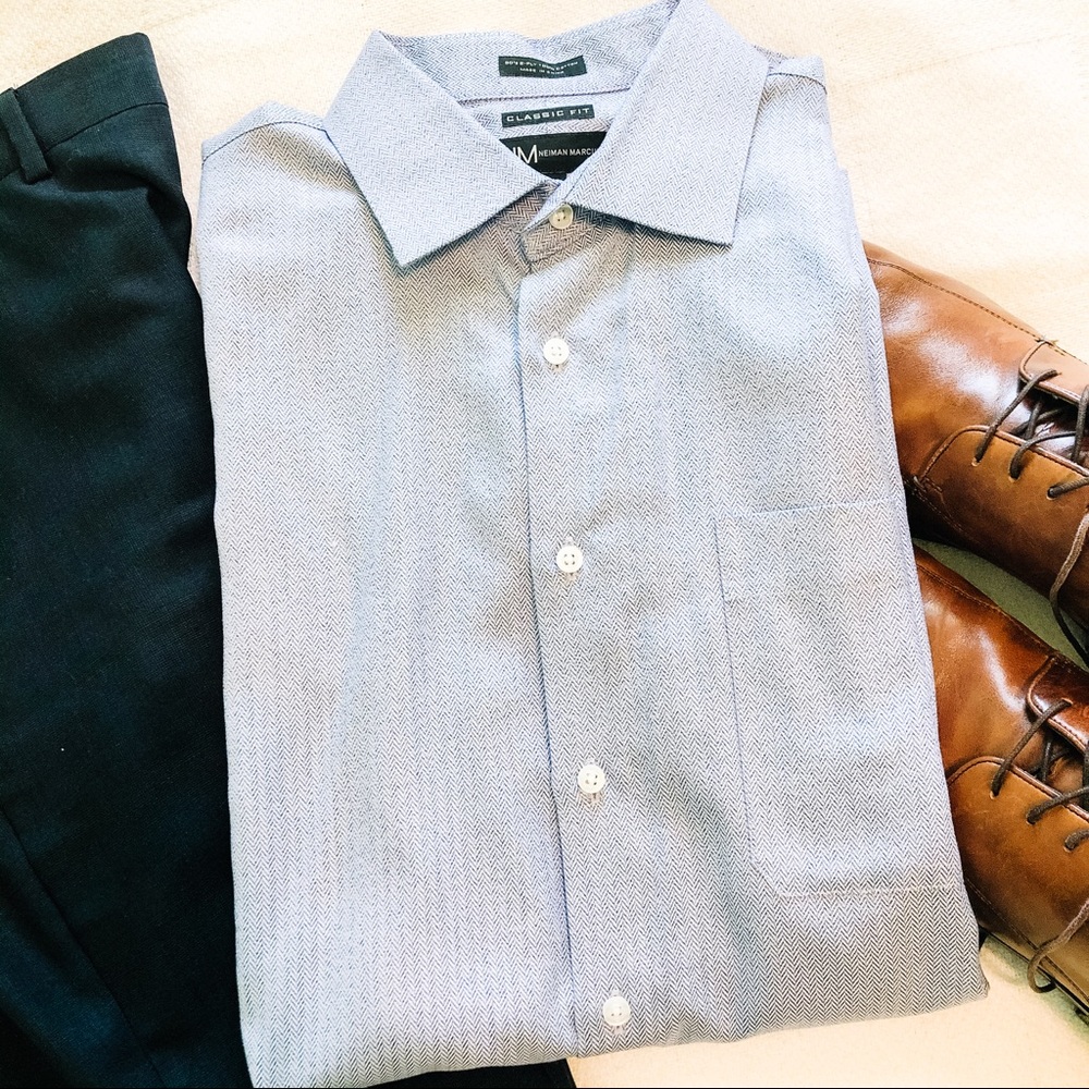 Neiman Marcus 80’s 2-Ply Dress Shirt